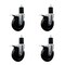 Service Caster 5'' Soft Rubber Swivel 1-3/4'' Expanding Stem Caster Set Total Lock Brake, 4PK SCC-EXTTL20S514-SRS-134-4 - alternate 1